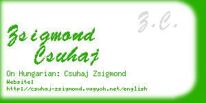 zsigmond csuhaj business card